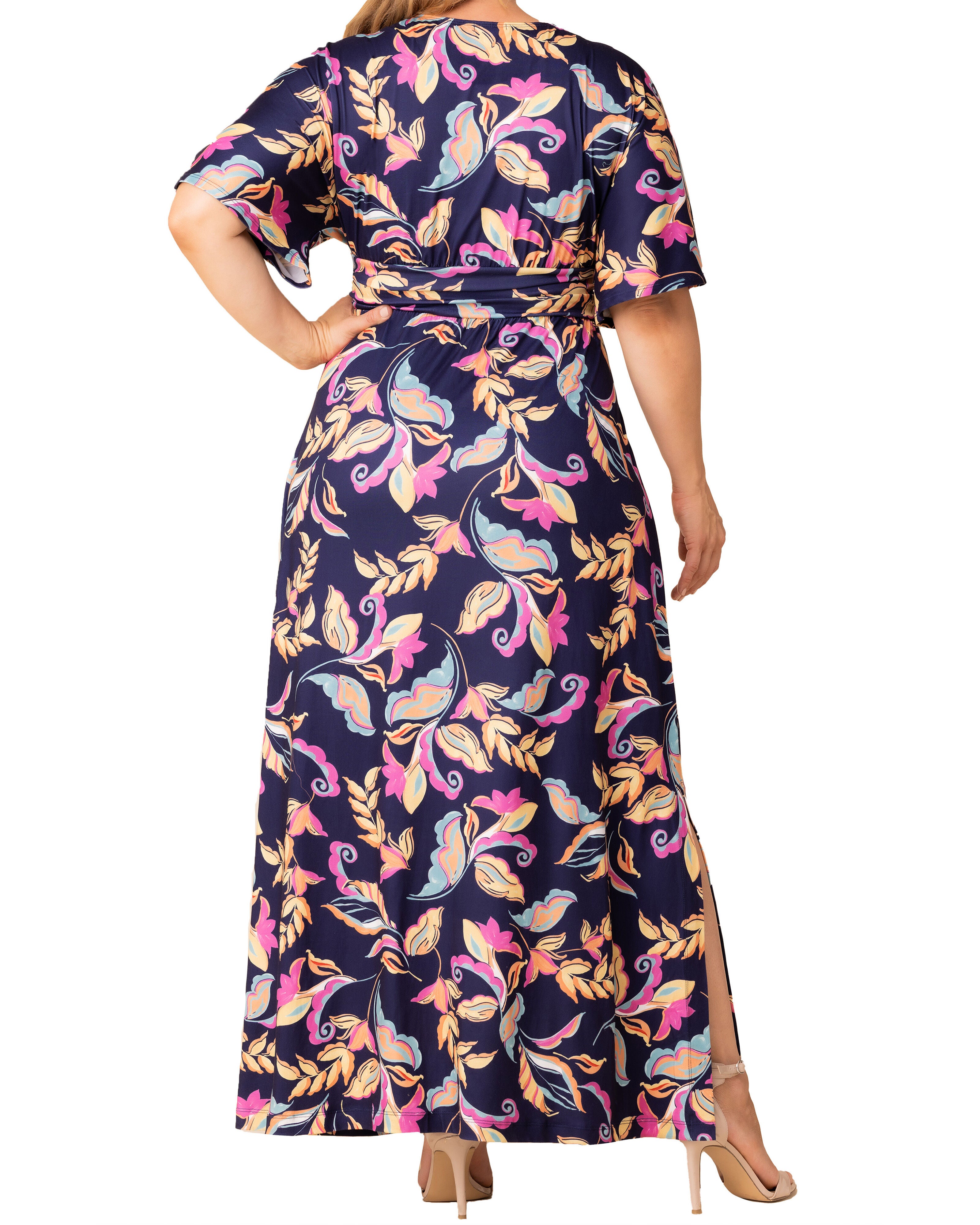 Vienna Maxi Dress, TALAVERA MOTIF / Navy, alternate image number 1