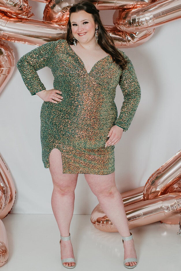 Illuminate the Night Party Dress, Green Surge / Kelly Green, alternate image number null