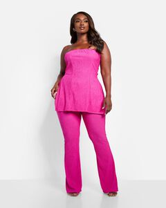 Mika Textured Bell Bottom Pants