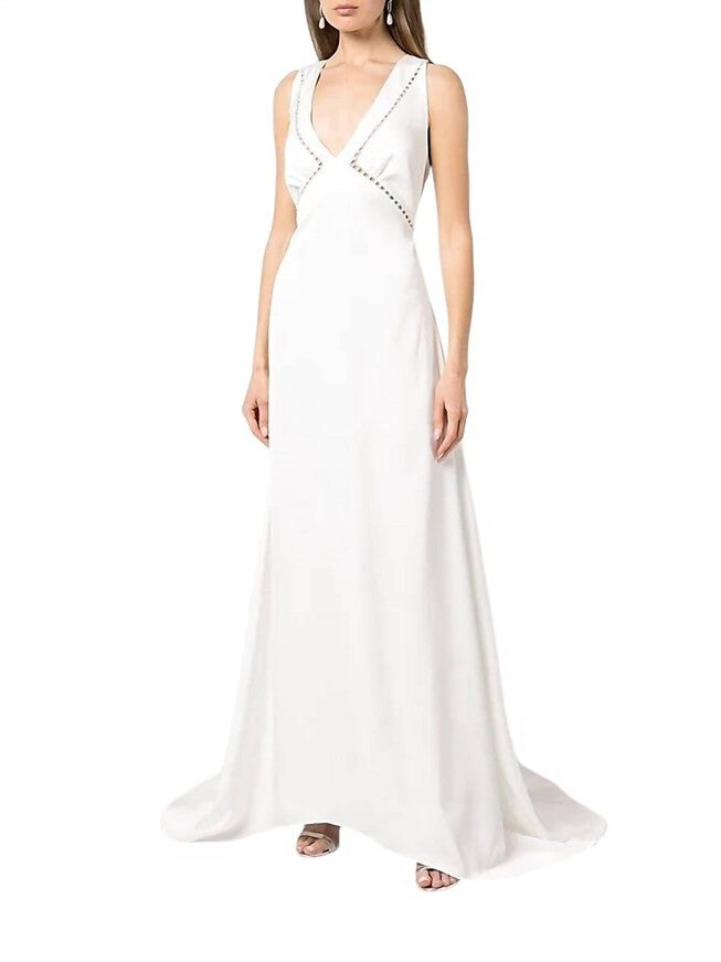 ASTOR GOWN, Off White / White, hi-res image number null