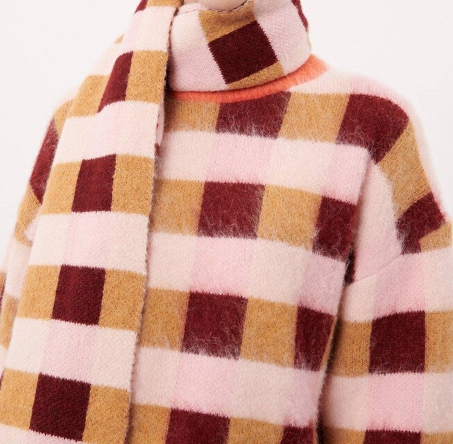 IZEL SCARF IN PINK, Pink / Pink, alternate image number null