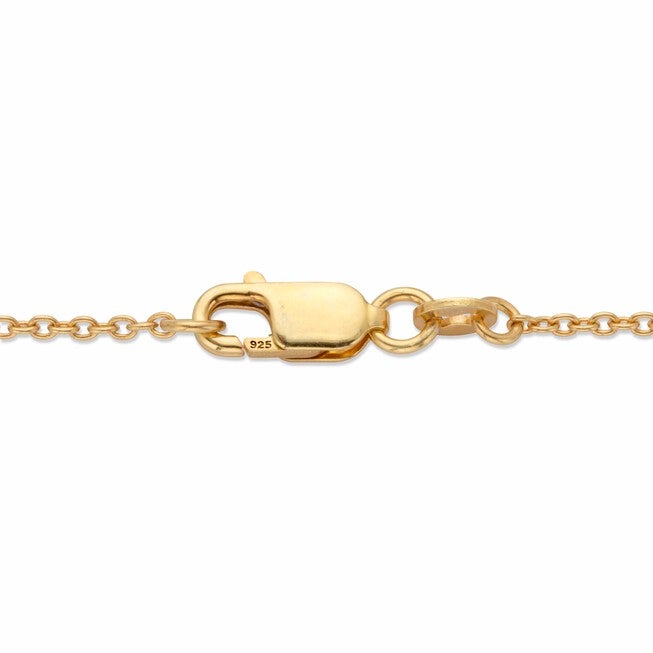 Triple-Heart 18k Gold-plated Sterling Silver Ankle Bracelet 10 inches, Yellow / Yellow, alternate image number null