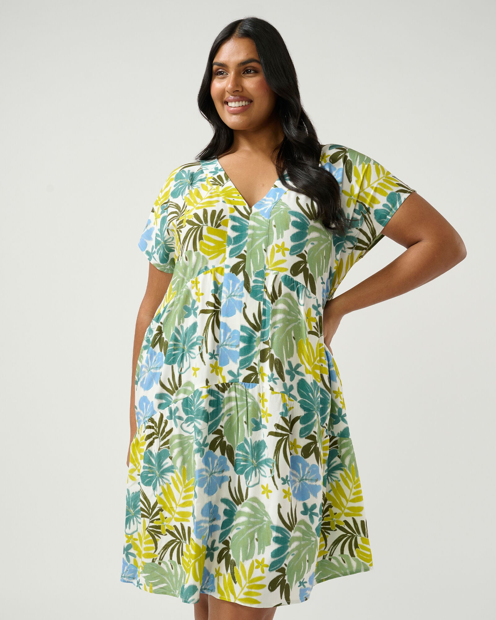 Antibes Resort Mini Dress, SkyCitron / Light Blue, alternate image number 1