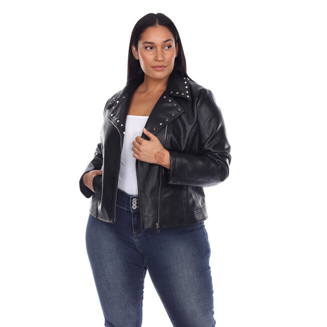 PU Faux Leather Jacket, Black / Black, hi-res image number 0