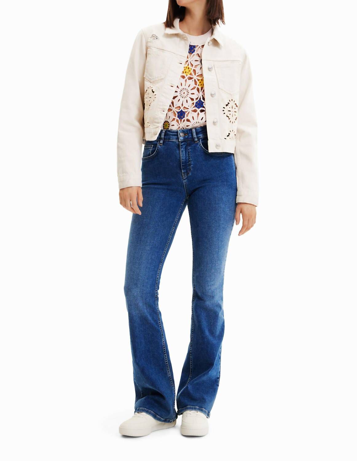 DIE-CUT DENIM JACKET, Raw / White, alternate image number 3