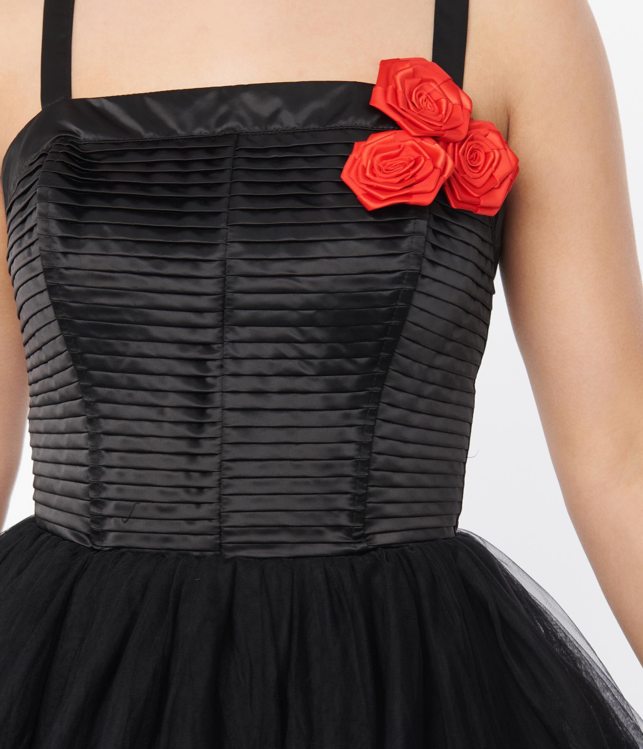 Unique Vintage Black Tulle Swing Dress, , alternate image number 5