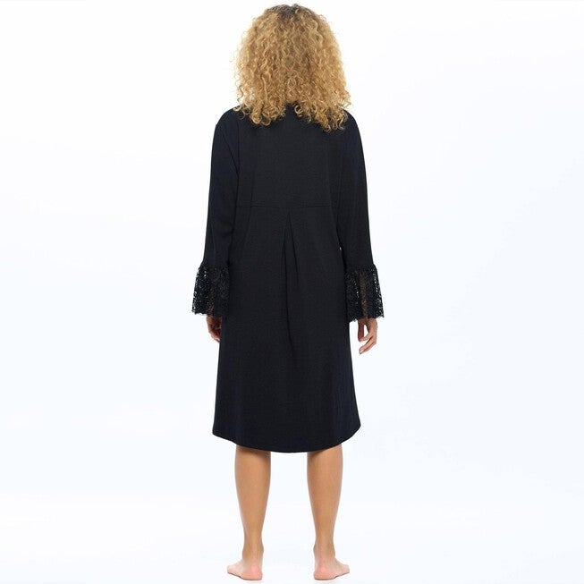 Lux Cotton Nightgown, Black / Black, alternate image number null