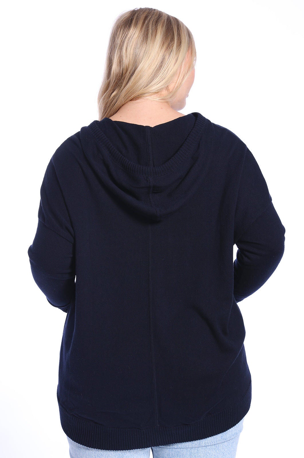 Cotton Cashmere Oversized Zip Hoodie, , alternate image number 2