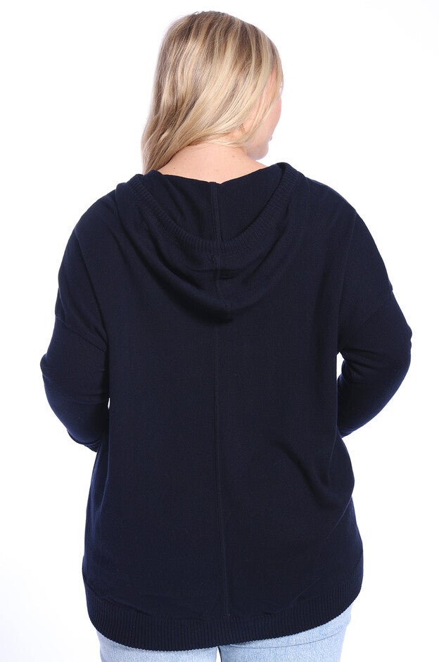 Cotton Cashmere Oversized Zip Hoodie, , alternate image number 2