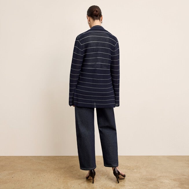 Cody Boyfriend Jardigan - Dot Jardigan Knit, Dark NavyIvory / Navy, alternate image number 2