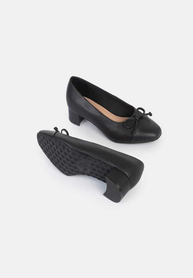 Greta Toe Cap Ballet Pump, Black / Black, alternate image number 3