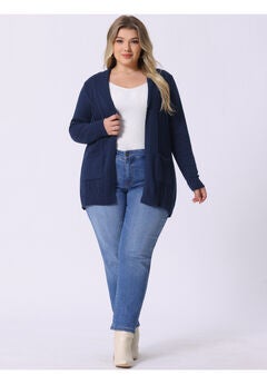 SHAWL COLLAR OPEN FRONT SWEATER CARDIGAN