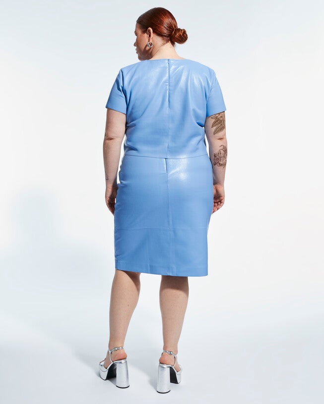 Becca Recycled Leather Skirt, , alternate image number null