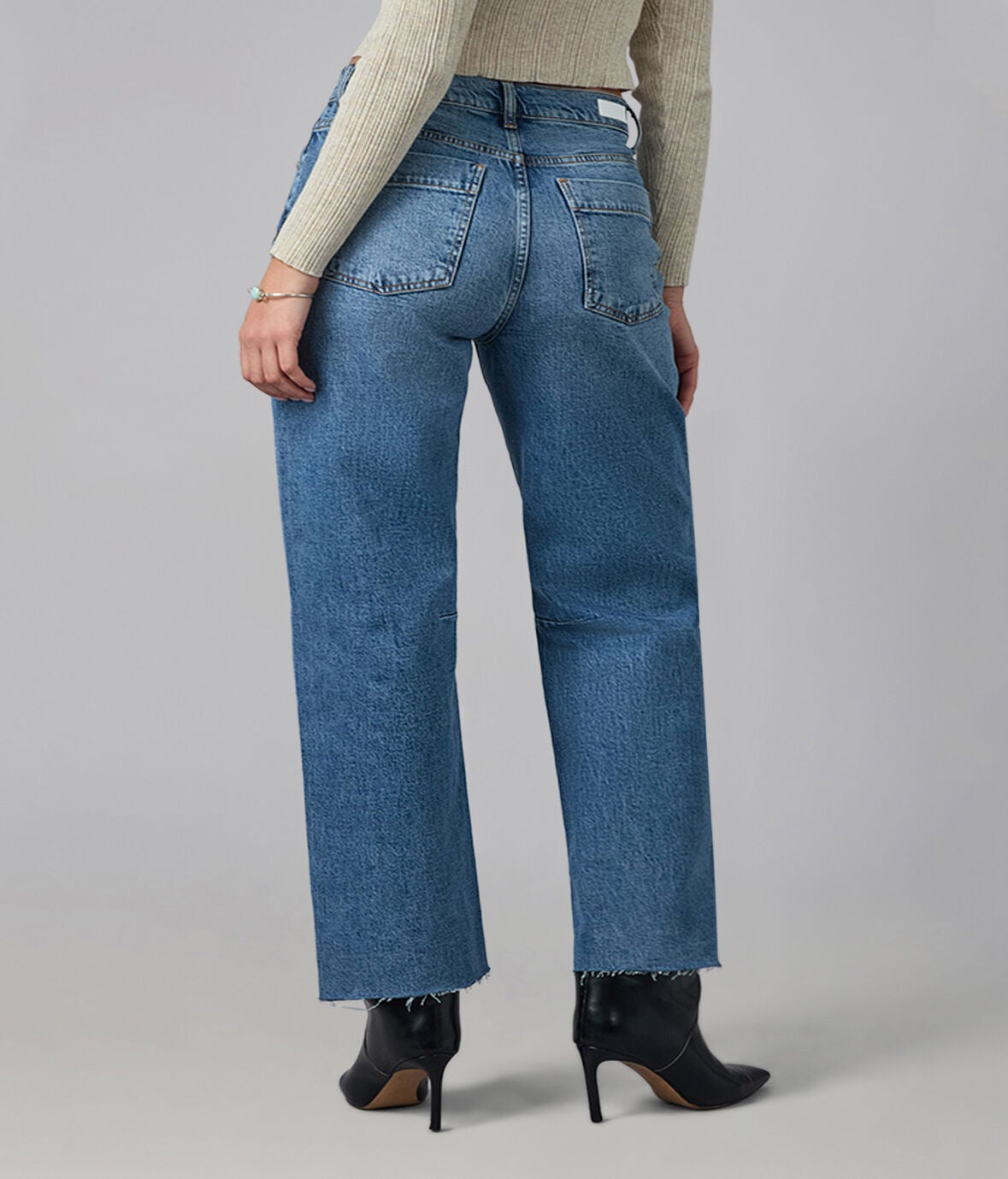 DYLAN-DB High Rise Barrel Jeans, Divine Blue / Dusty Blue, alternate image number 2