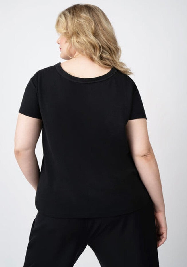 COOLROSE LUXE REVERSIBLE TEE SHIRT, Jet Black / Black, alternate image number 2