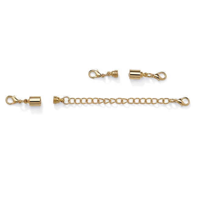Magnetic Clasp and Chain Extender Set in Yellow Goldtone, Yellow / Yellow, hi-res image number 0