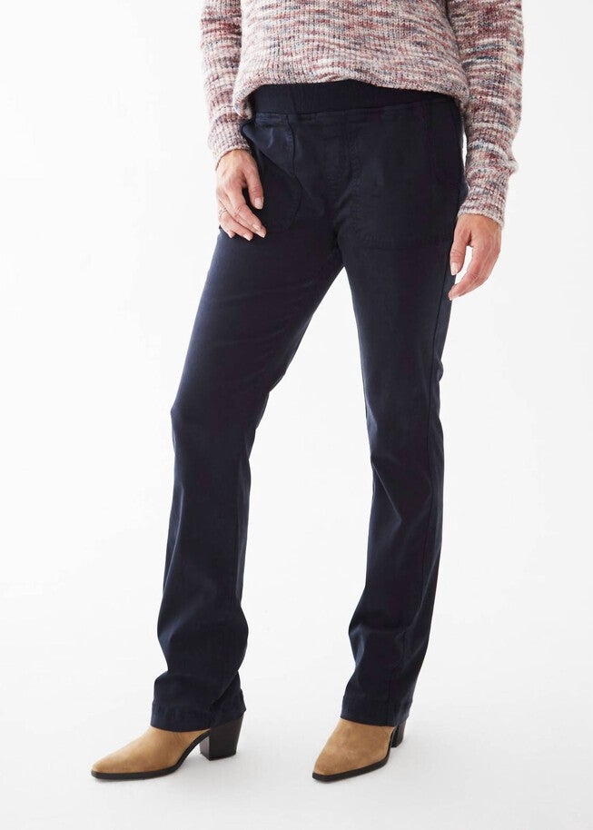 PULL-ON BOOTCUT TENCEL PANT IN NAVY, Navy / Navy, hi-res image number 0
