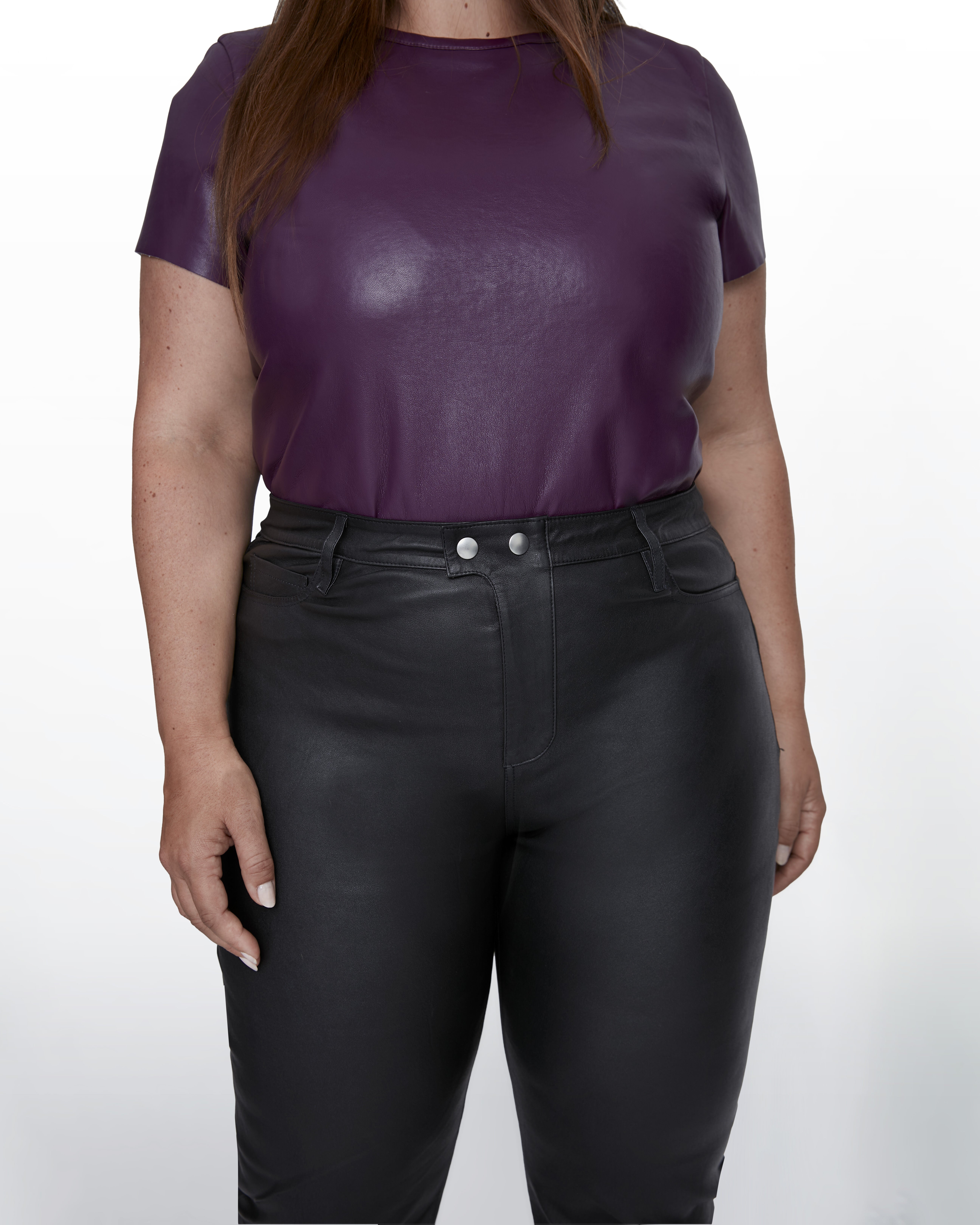 New Guard Recycled Leather Tee, Plum Wine / Purple, alternate image number 1