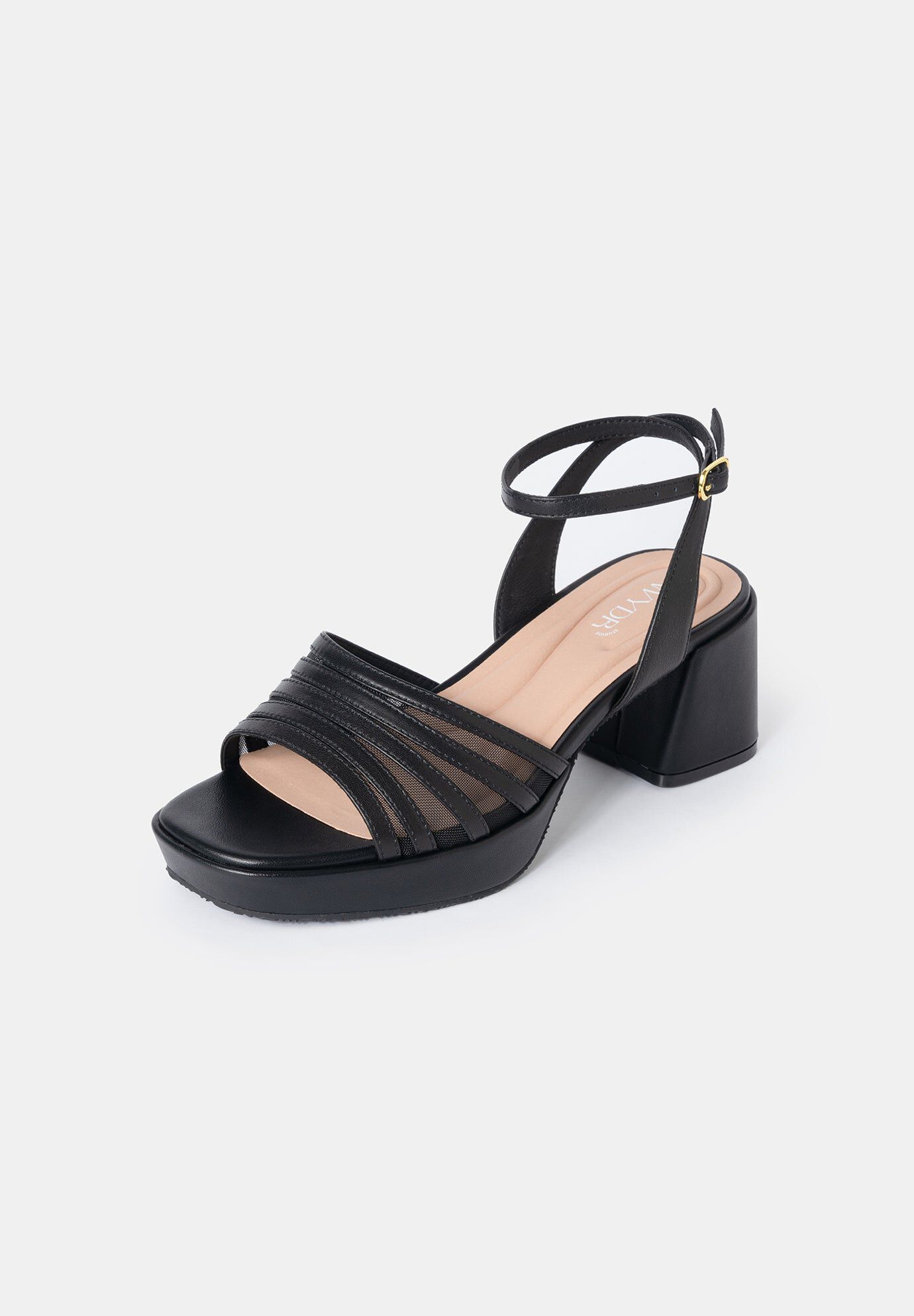 Stella Platform Sandals, Black / Black, alternate image number 2