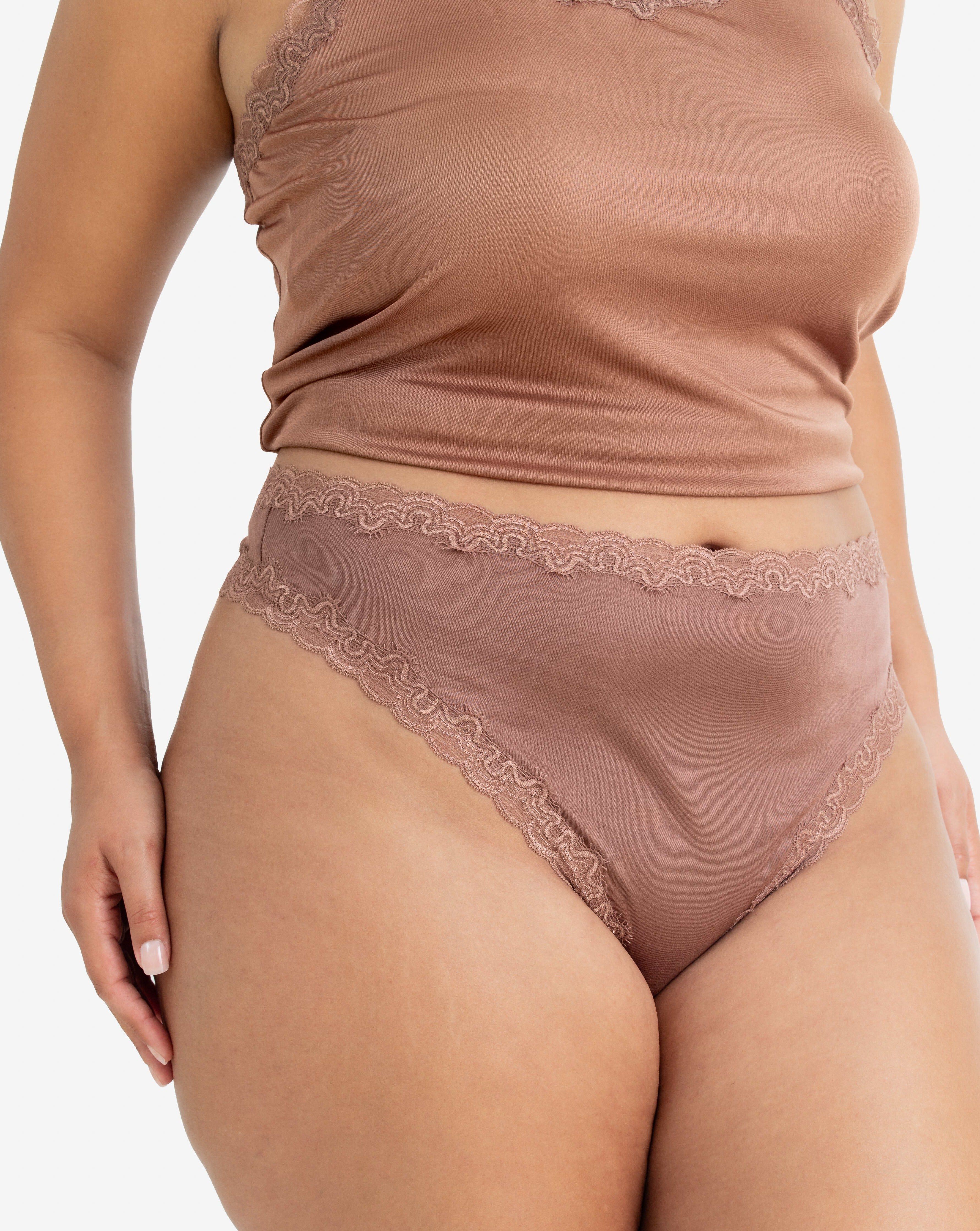 Soft Silk Lace Thong, , alternate image number 6