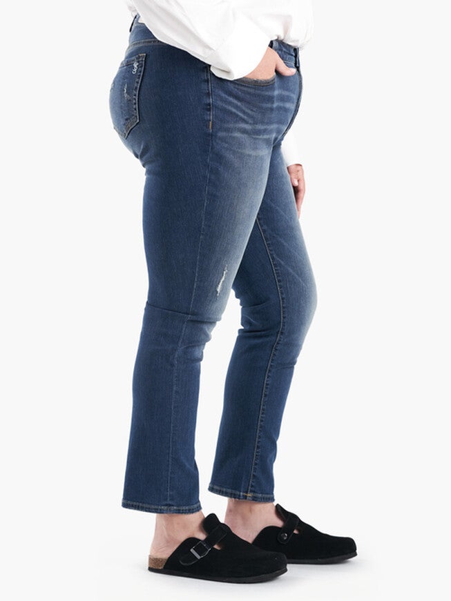 Eliana High Rise Straight Leg Jeans, MAGGIE / Medium Wash, alternate image number 3