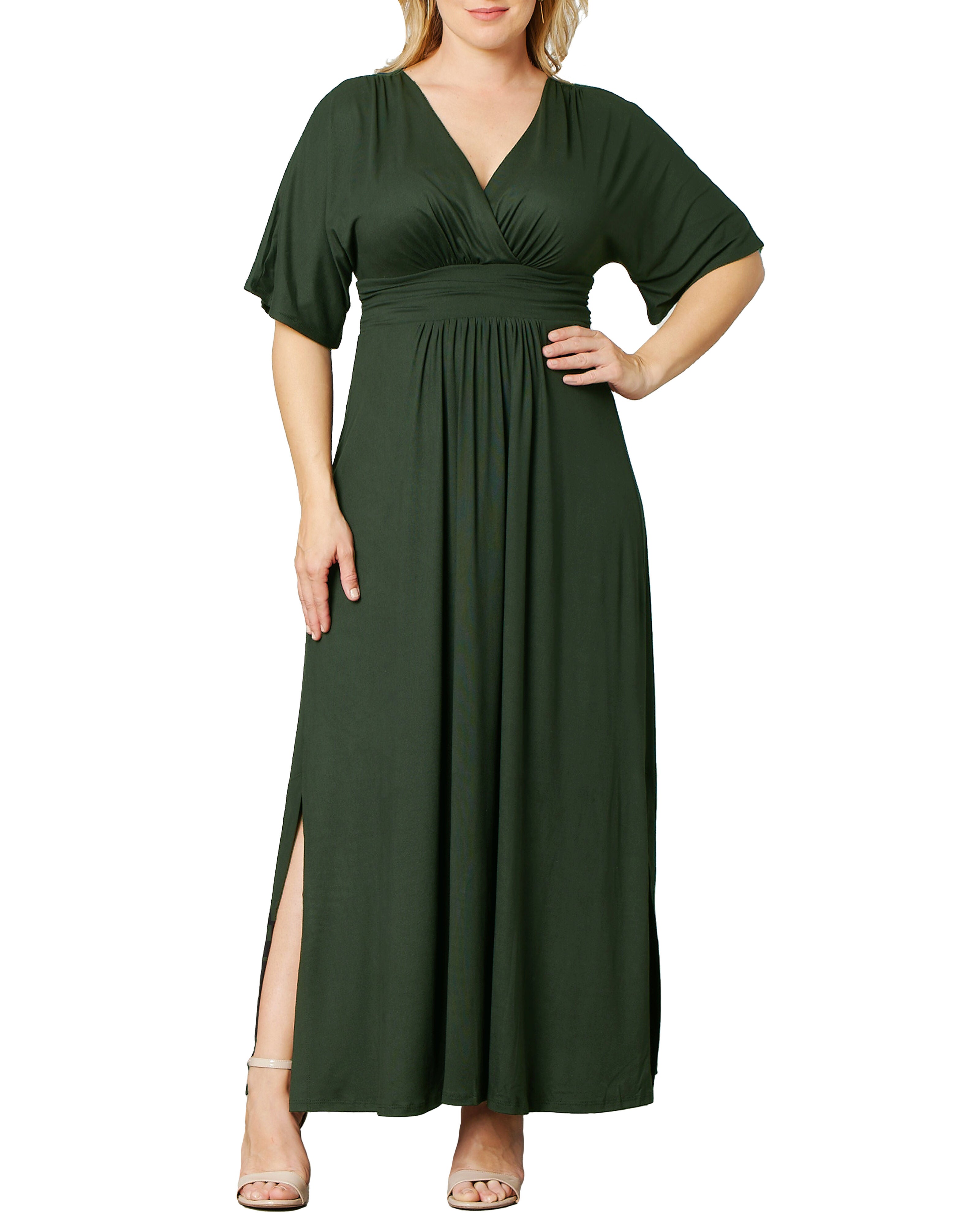 Vienna Maxi Dress, MATCHA GREEN TEA / Olive Green, hi-res image number 0