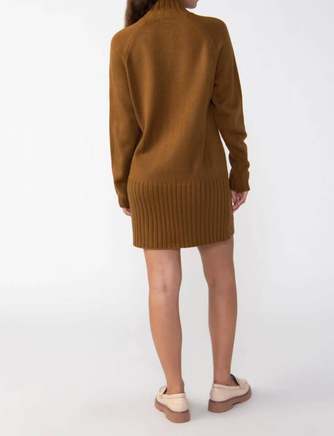 THE SWEATER MINI DRESS IN SPICE, Spice / Brown, alternate image number 1