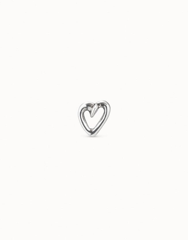 NAILED HEART PIERCING STUD EARRINGS IN SILVER PLATED, Silver Plated / Silver, hi-res image number 0