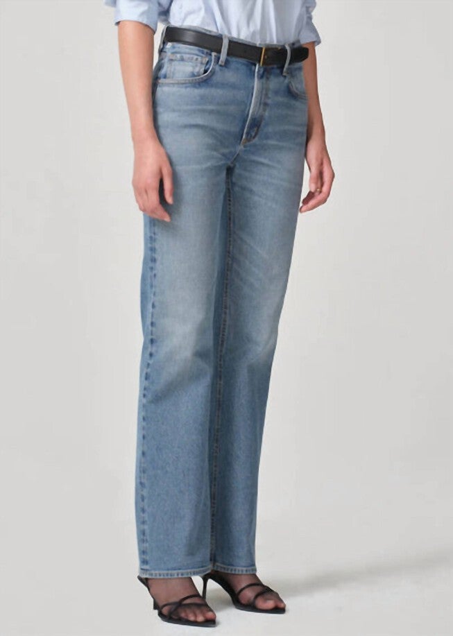 VIDIA MID RISE BOOTCUT JEANS, Saga / Azure Blue, alternate image number 3