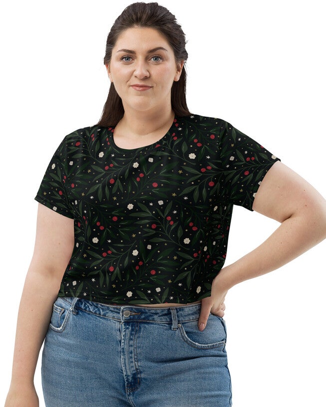 Nocturnal Holly Crop Tee, , alternate image number null