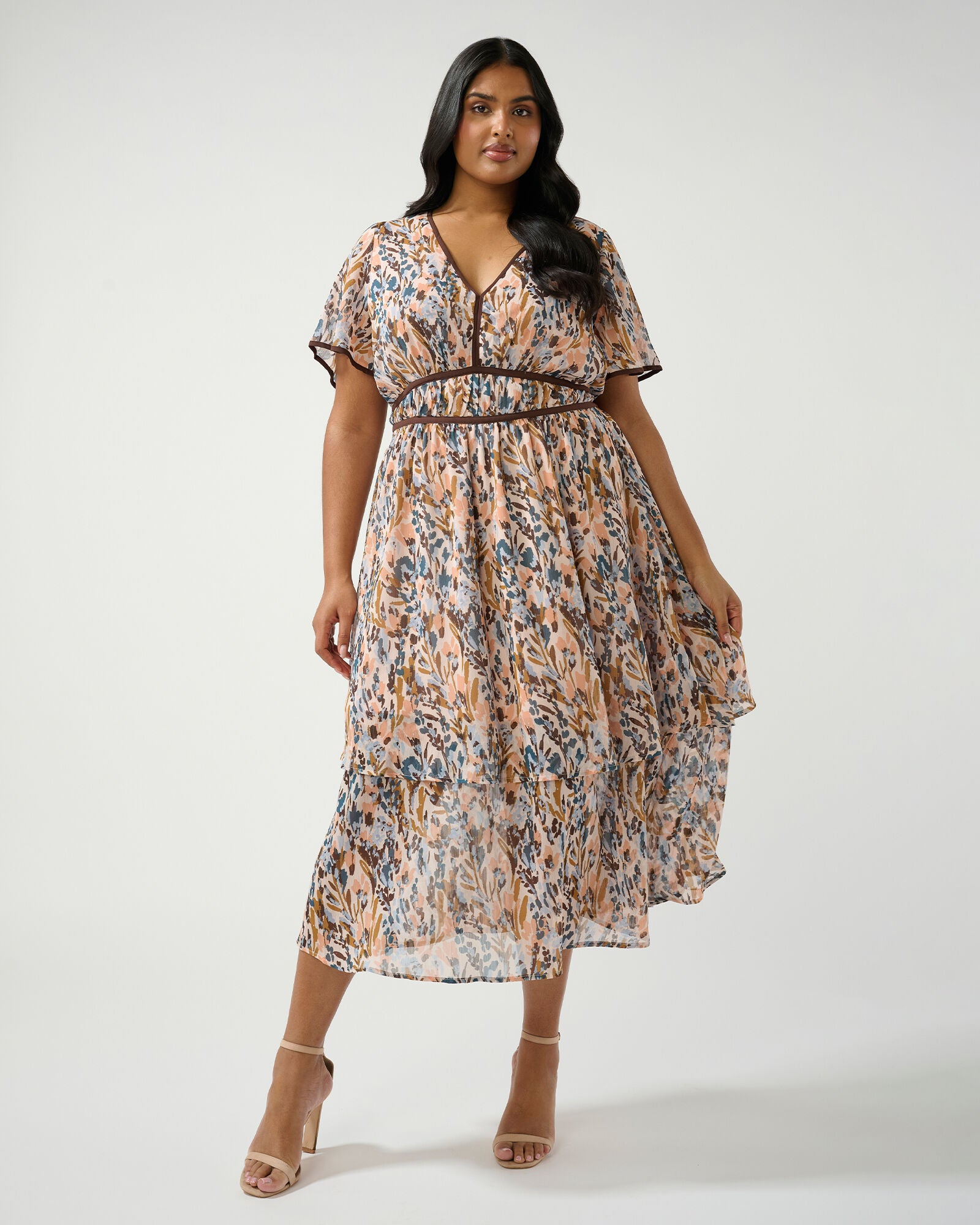 Bellarosa Dress, Coral Reef / Pink, alternate image number 4