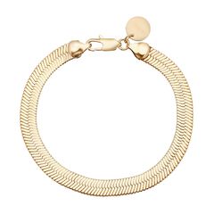 7mm Viper Chain Bracelet 8" Gold