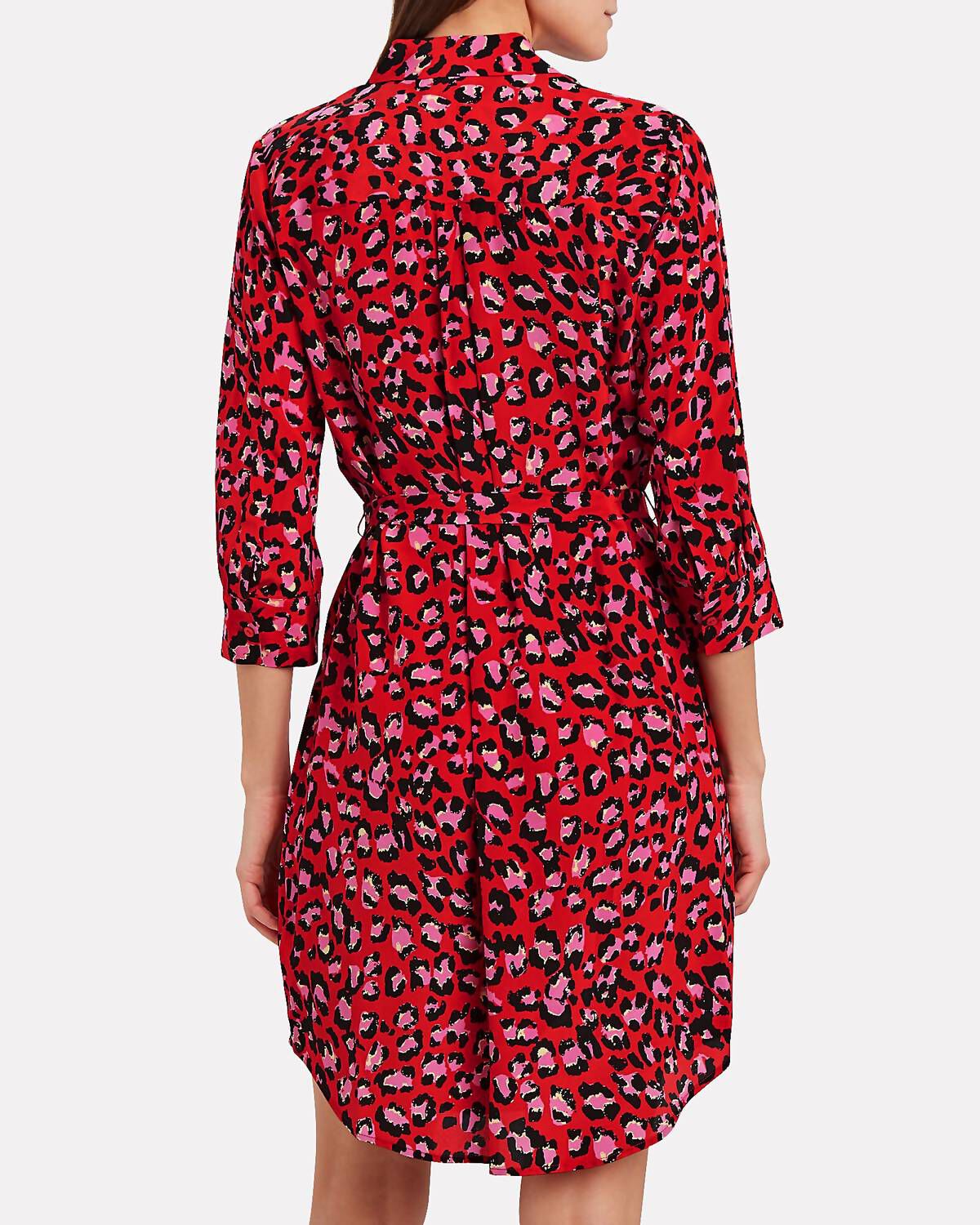 STELLA LEOPARD SHIRT DRESS IN MULTI, Multi / Red, alternate image number 1