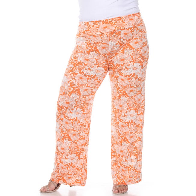 Floral Paisley Palazzo Pants, Orange / Orange, hi-res image number null