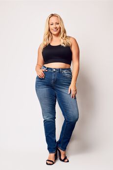 Denim Mid Rise Slim Jeans