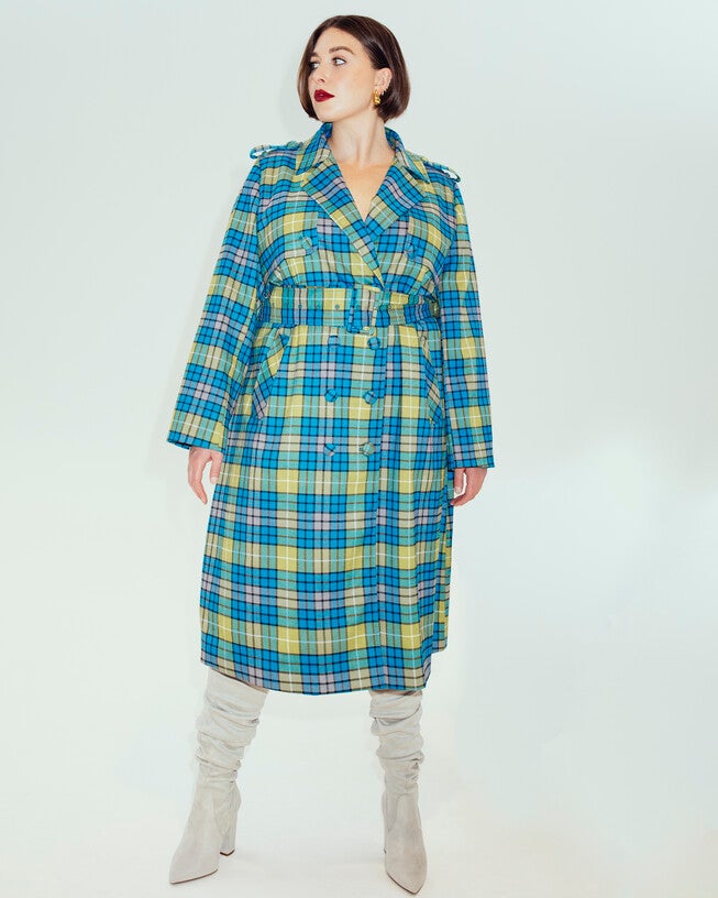 The Eliza Plaid Trench Coat, , alternate image number 4