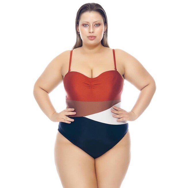 Coloured Swimsuit With New Padded Cups, Blue / Navy, hi-res image number 0
