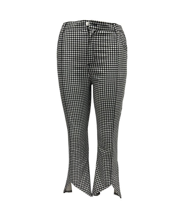 Smak Parlour Black & White Gingham High Rise Capri, Black White Gingham / Black, hi-res image number 0