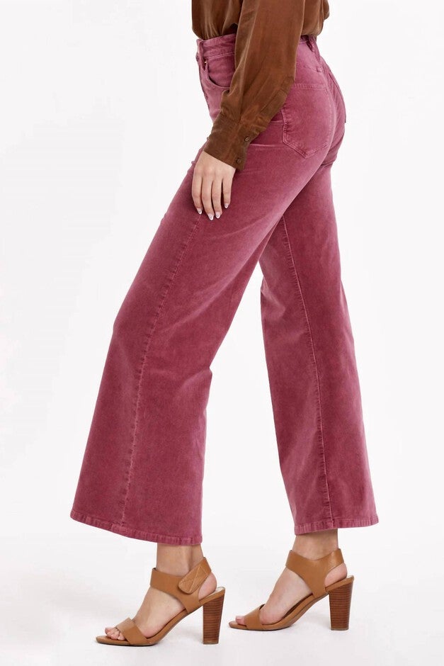 FIONA WIDE LEG CORDS JEANS IN RUBY FALLS, Ruby Falls / Red, alternate image number null