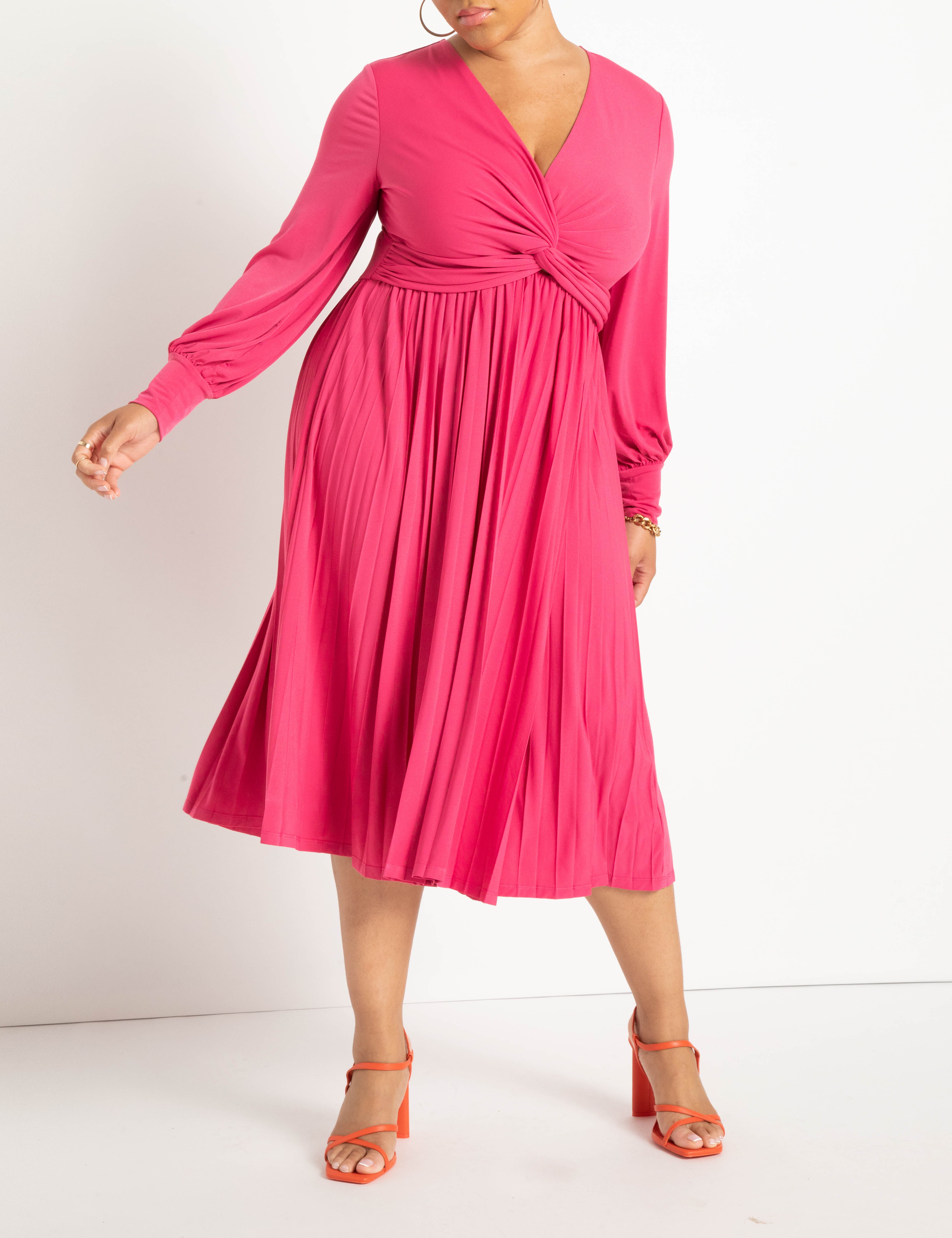 Eloquii lace evening dress with pleated skirt 2025