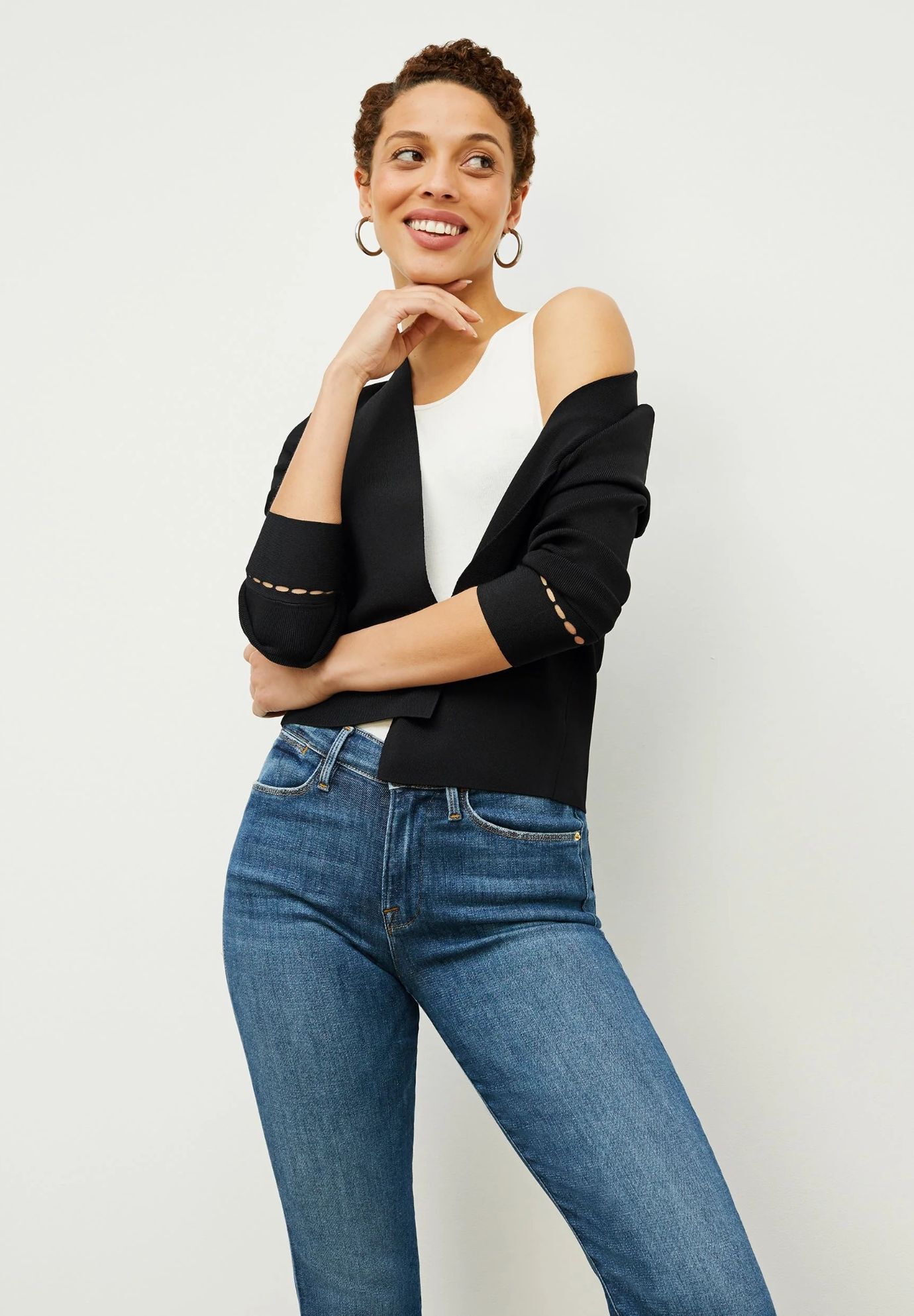 Sant Ambroeus Jardigan, Black / Black, alternate image number 2