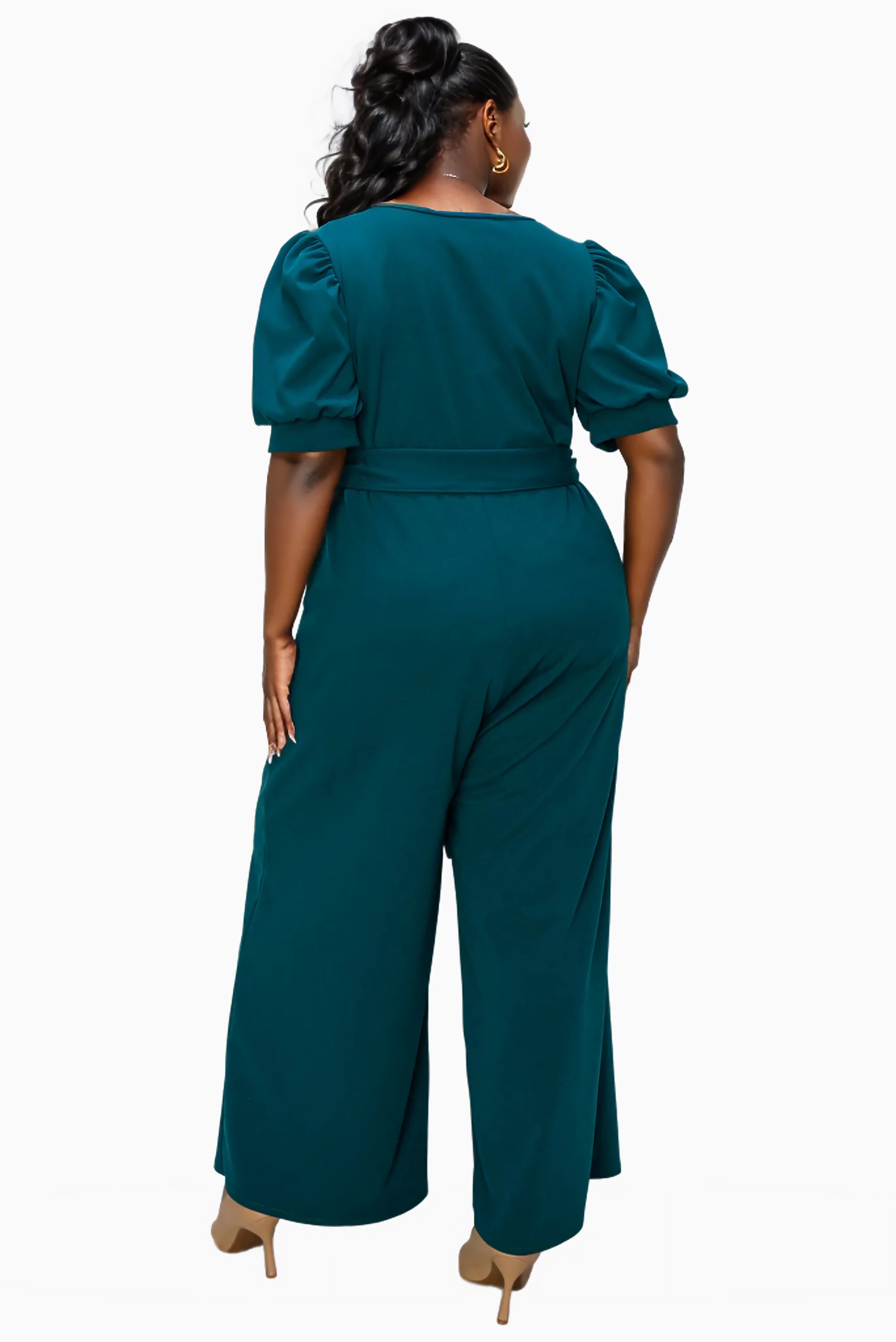 IRIS SURPLICE BELTED POCKET JUMPSUIT, , alternate image number 5