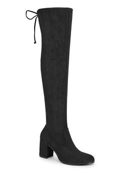 Round Toe Chunky Heel Over the Knee Boots