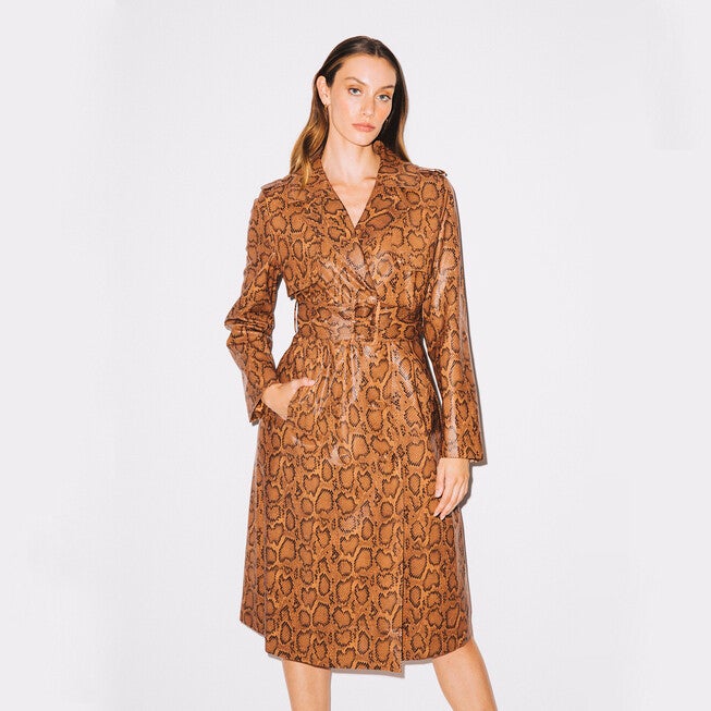 Snakeskin Trench Coat, , alternate image number 6