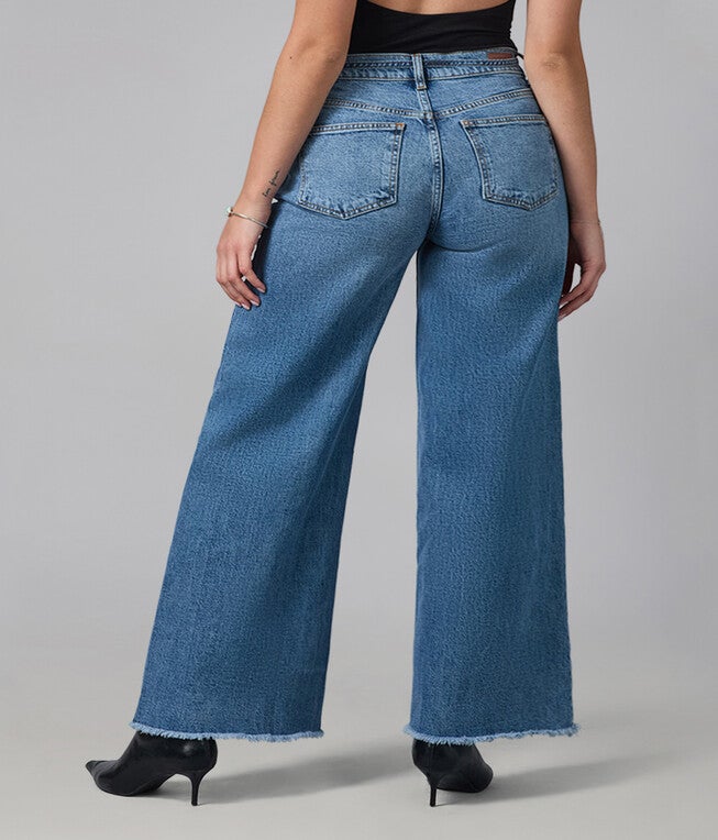 MILAN-DB High Rise Wide Leg Jeans, Divine Blue / Dusty Blue, alternate image number 2