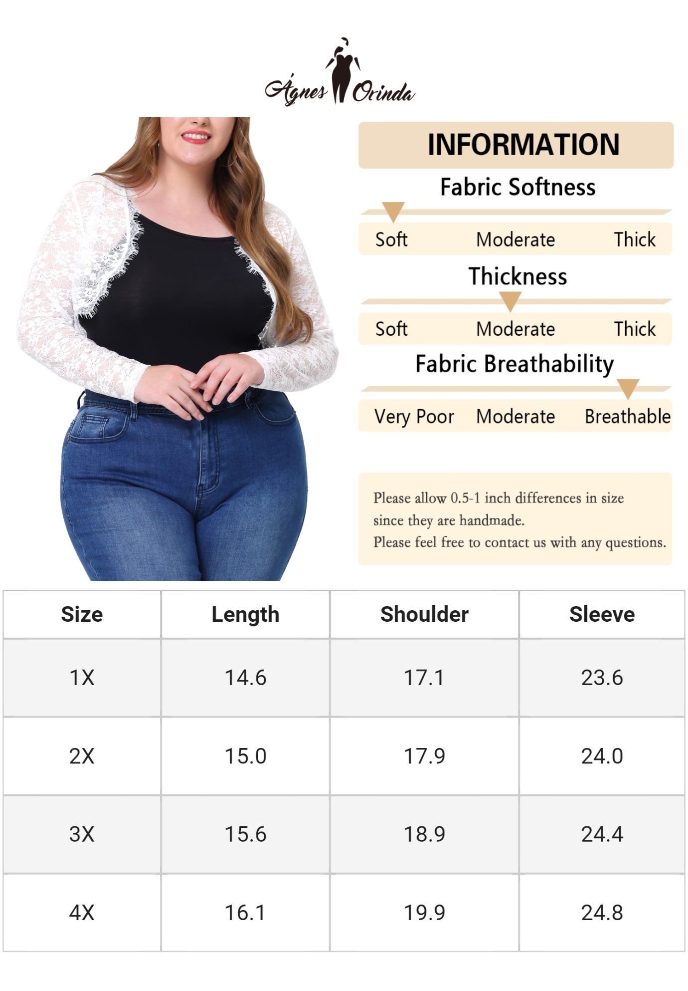 LONG SLEEVE FLORAL LACE SHRUG, White / White, alternate image number 4