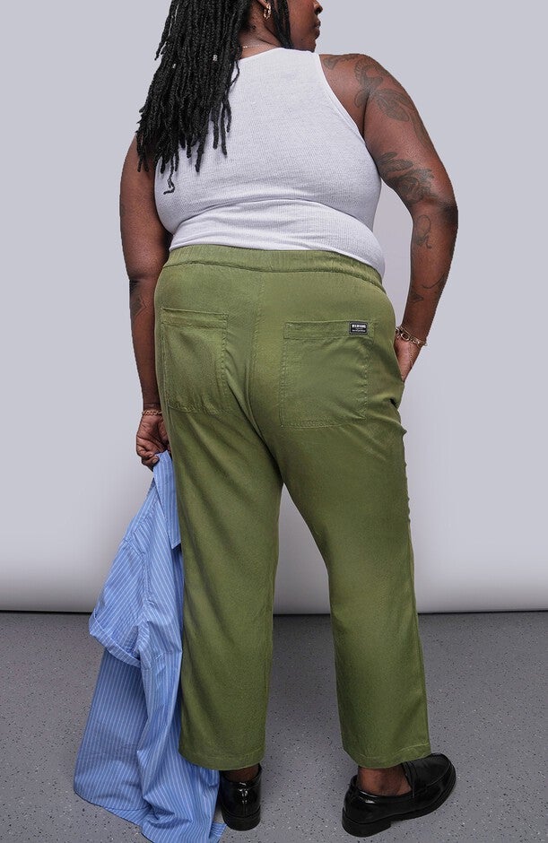 The Everyday Drawstring Pant, Moss Green / Forest Green, alternate image number 2