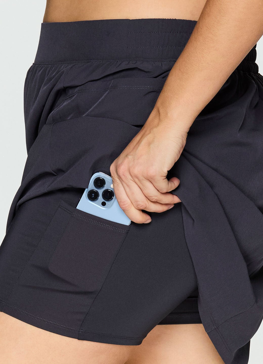 Prime Perfect Weekend Skort, Charcoal / Charcoal Grey, alternate image number 4