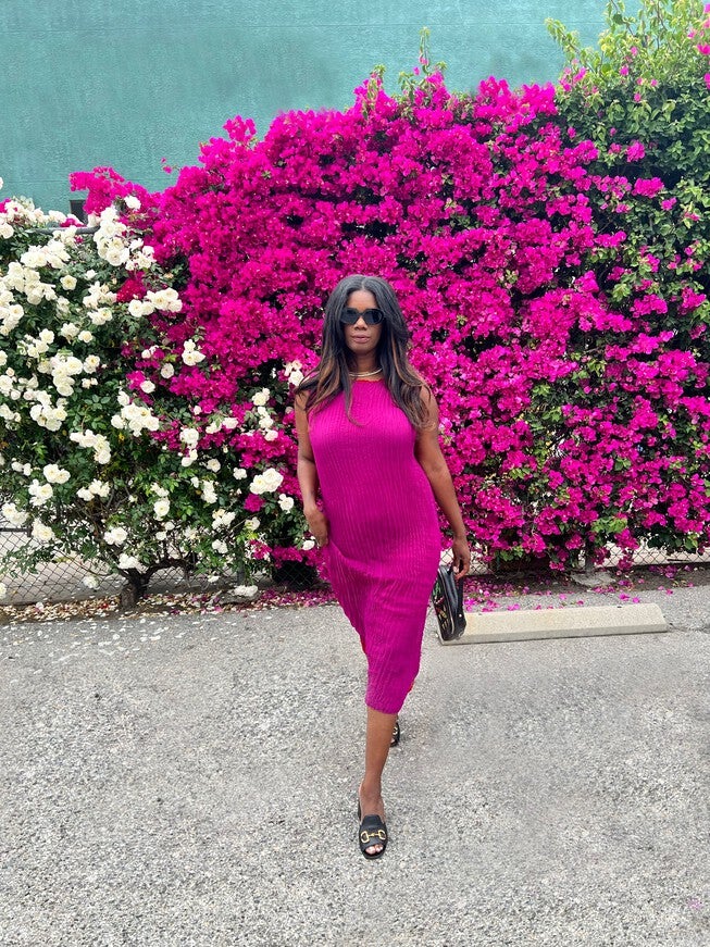 JAYA PLEATED DRESS, Red / Red, alternate image number 3