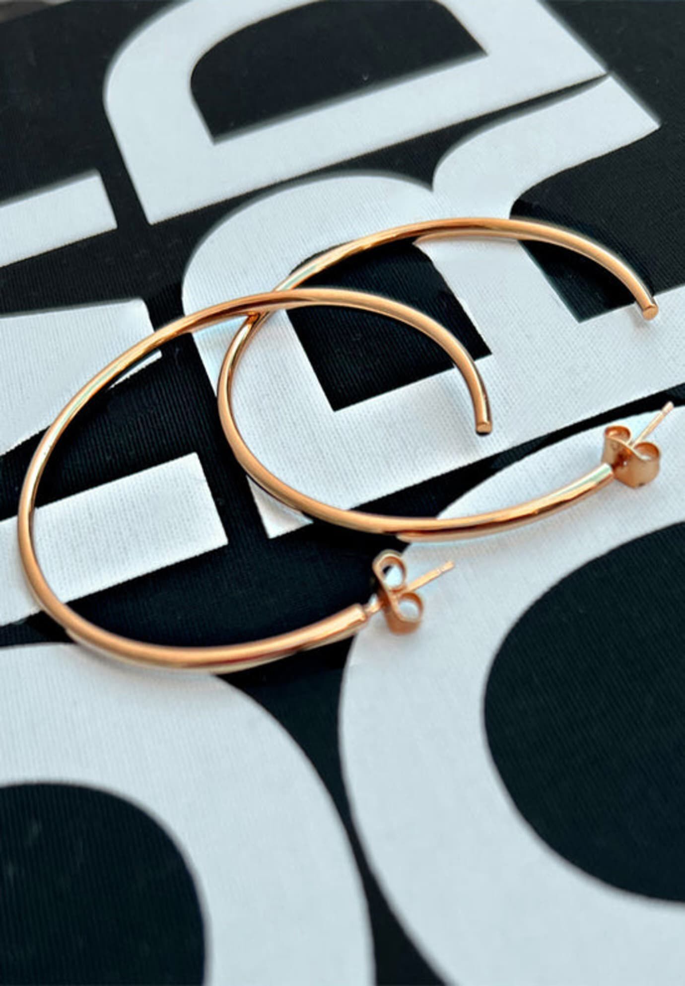PERFECT Hoop Earrings, Rose Gold / Pink, alternate image number 6